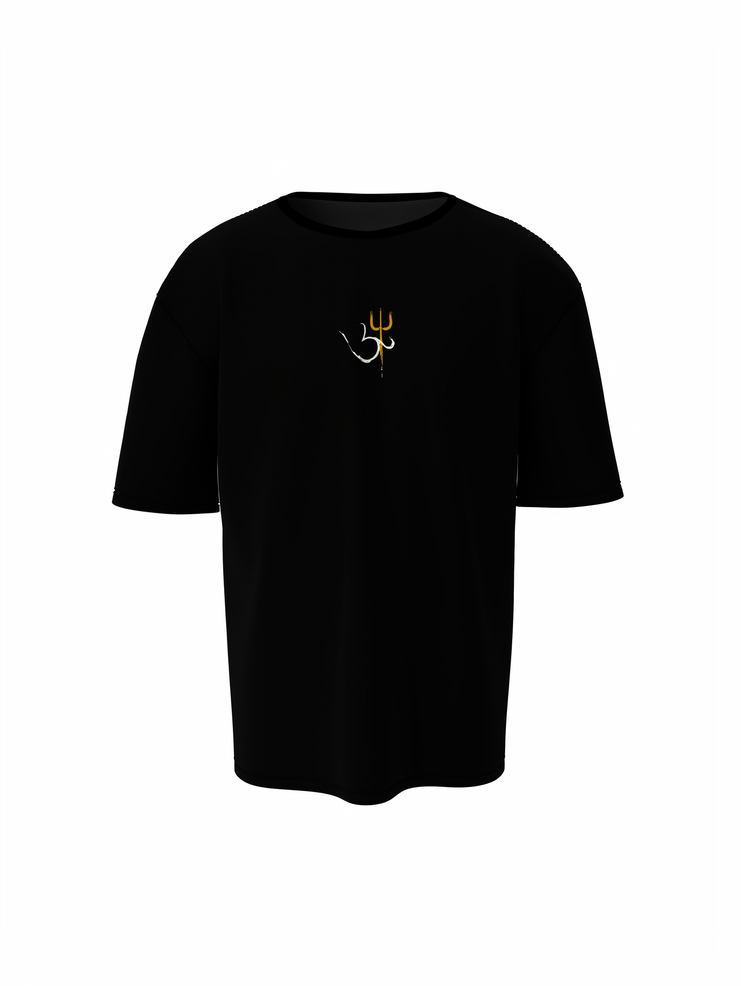 Om Chakra Spiritual Black Unisex Oversized T-Shirt