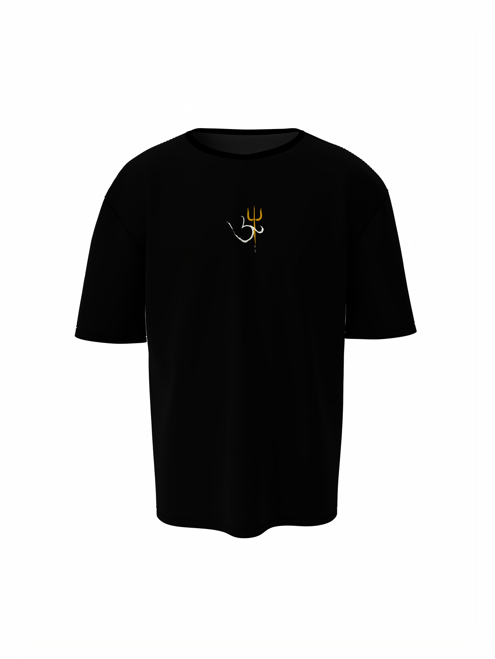 Om Chakra Spiritual Black Unisex Oversized T-Shirt