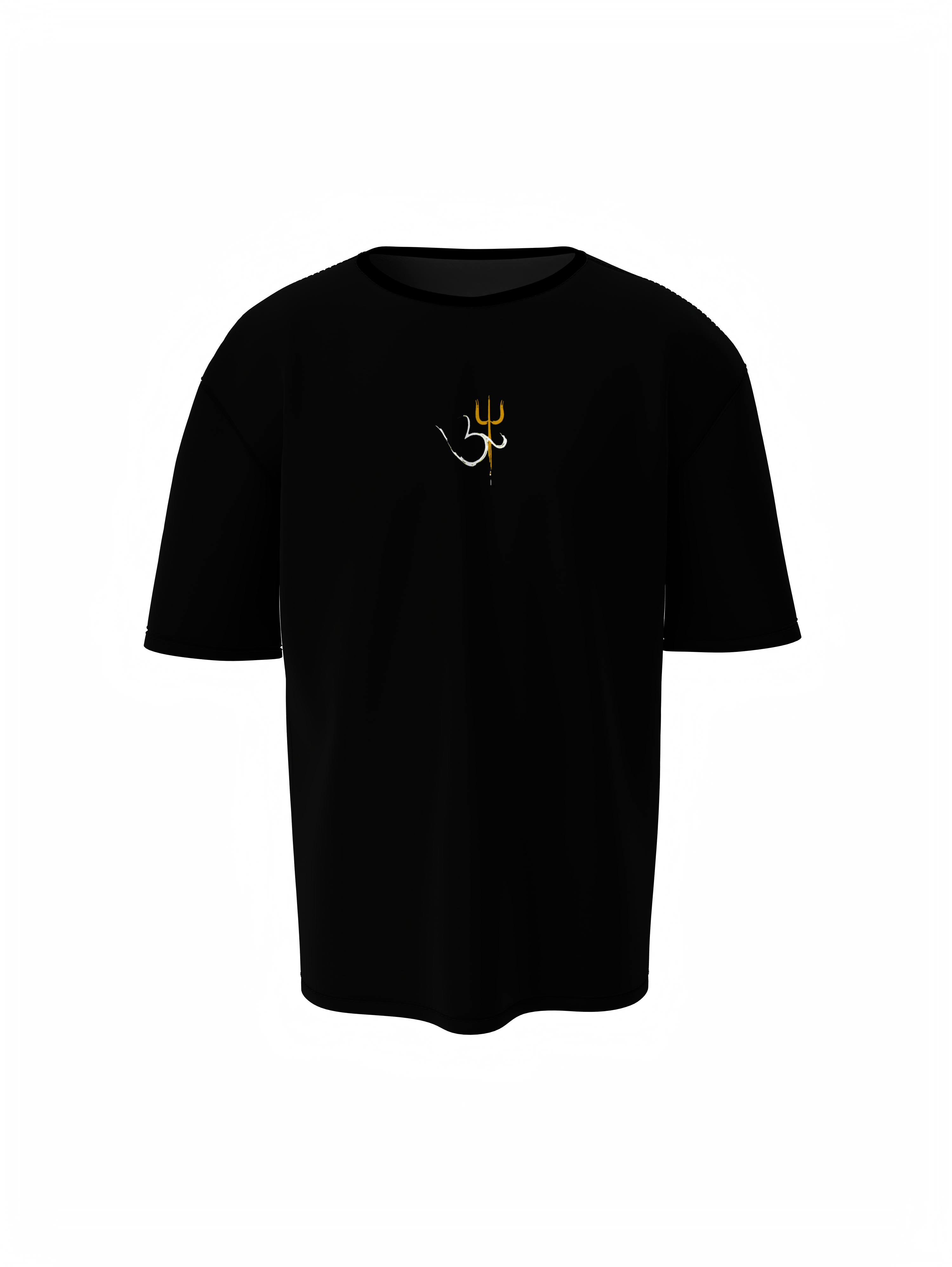 Om Chakra Spiritual Black Unisex Oversized T-Shirt