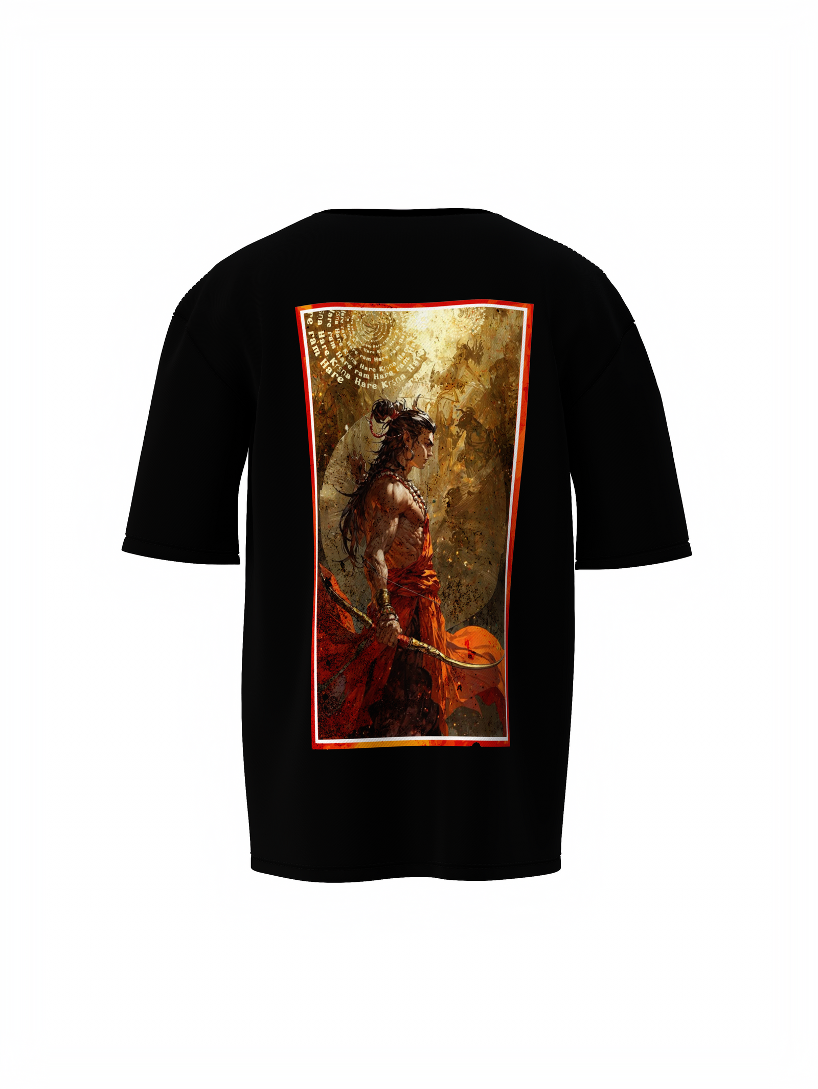 Shree Ram Spiritual Black Unisex Oversized T-Shirt