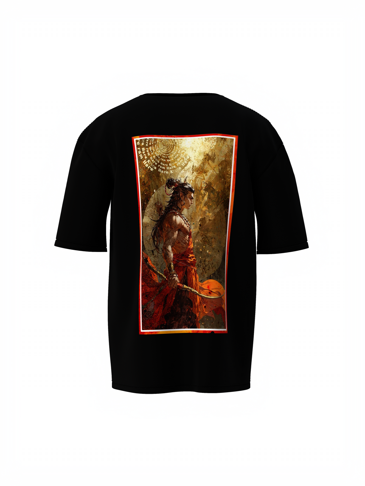 Shree Ram Spiritual Black Unisex Oversized T-Shirt