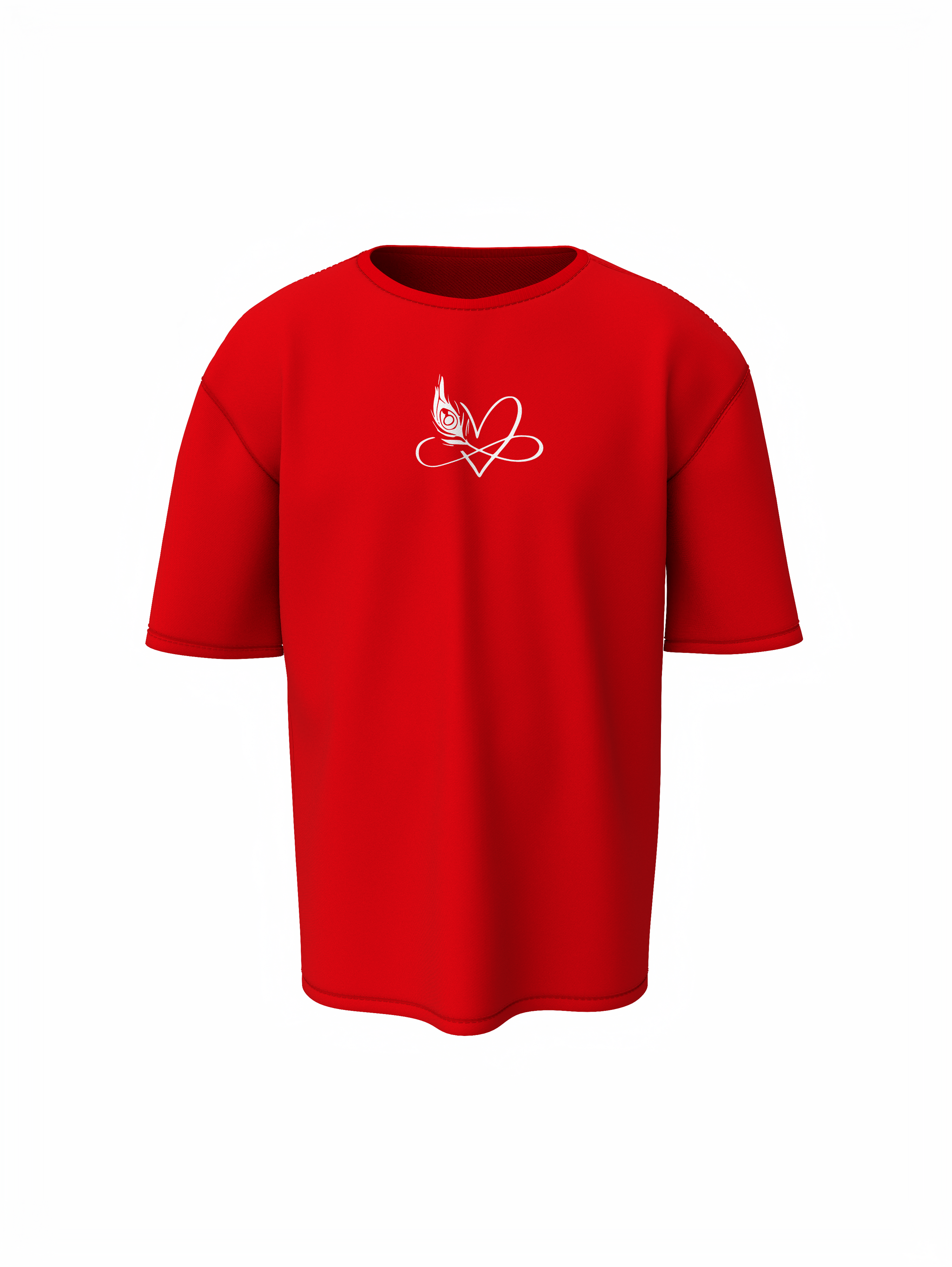 Radharani & Madhava Spiritual Red Unisex Oversized T-Shirt