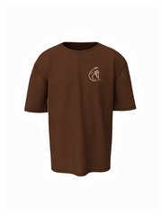 Shree Ganeshay Namah Spiritual Brown Unisex Oversized T-Shirt
