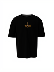 tirupati Balaji Black Spiritual Unisex Oversized T-Shirt
