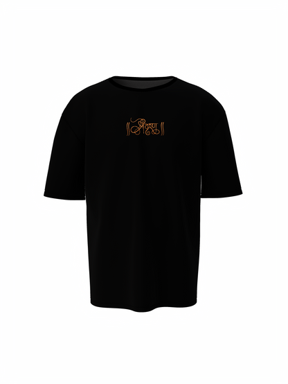Kanha Spiritual Black Unisex Oversized T-Shirt