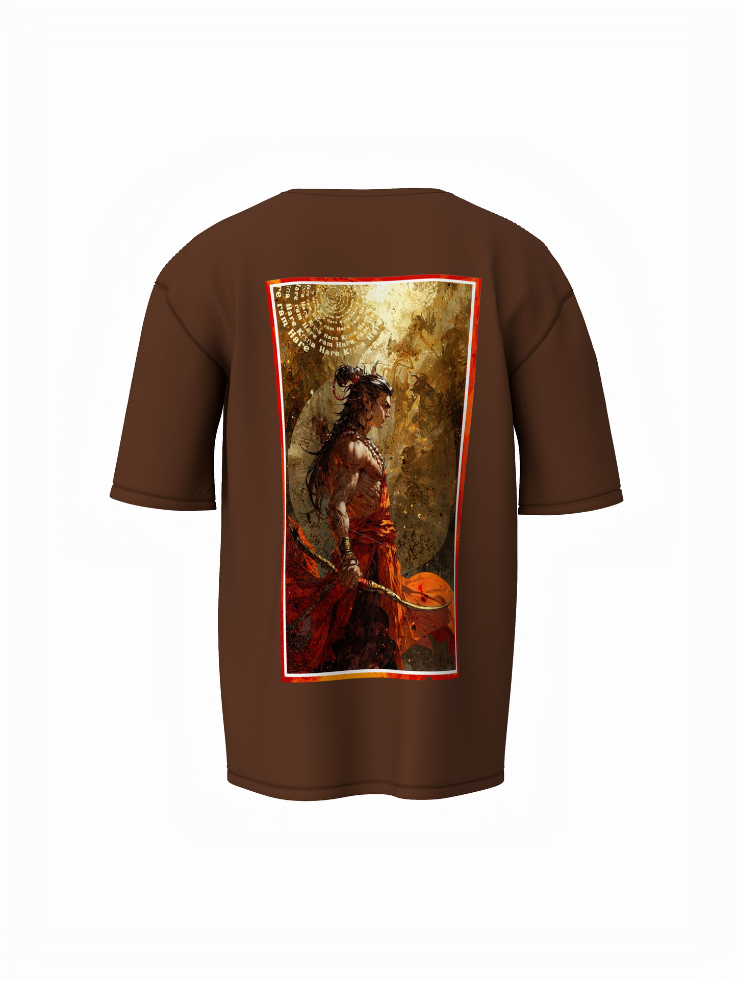 Shree Ram Spiritual Brown Unisex Oversized T-Shirt