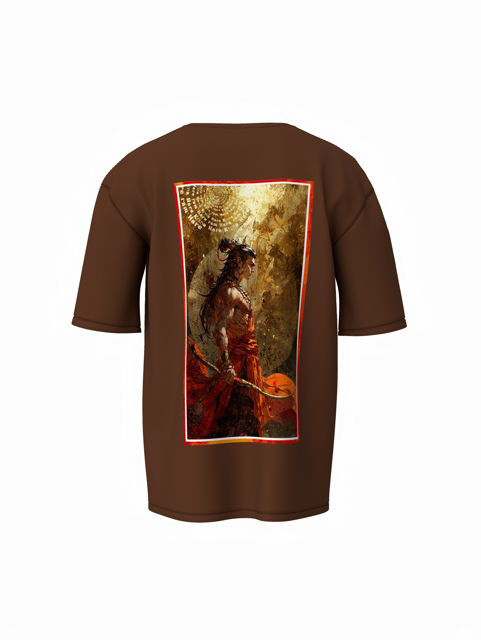Shree Ram Spiritual Brown Unisex Oversized T-Shirt