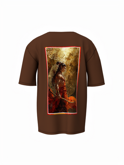 Shree Ram Spiritual Brown Unisex Oversized T-Shirt