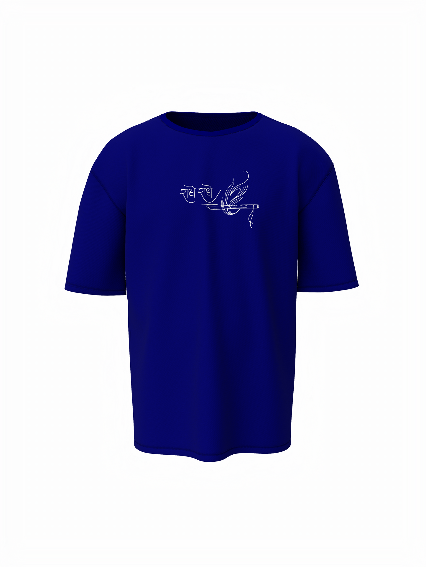Kanha Spiritual Blue Unisex Oversized T-Shirt – Divine Style