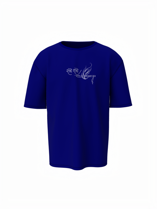 Kanha Spiritual Blue Unisex Oversized T-Shirt – Divine Style
