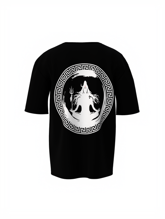 Mahakaal Spiritual Black Unisex Oversized T-Shirt – Bold Design