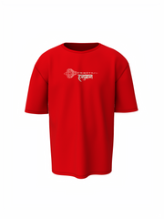 Rakshak Hanuman Spiritual Red Oversized Unisex T-Shirt