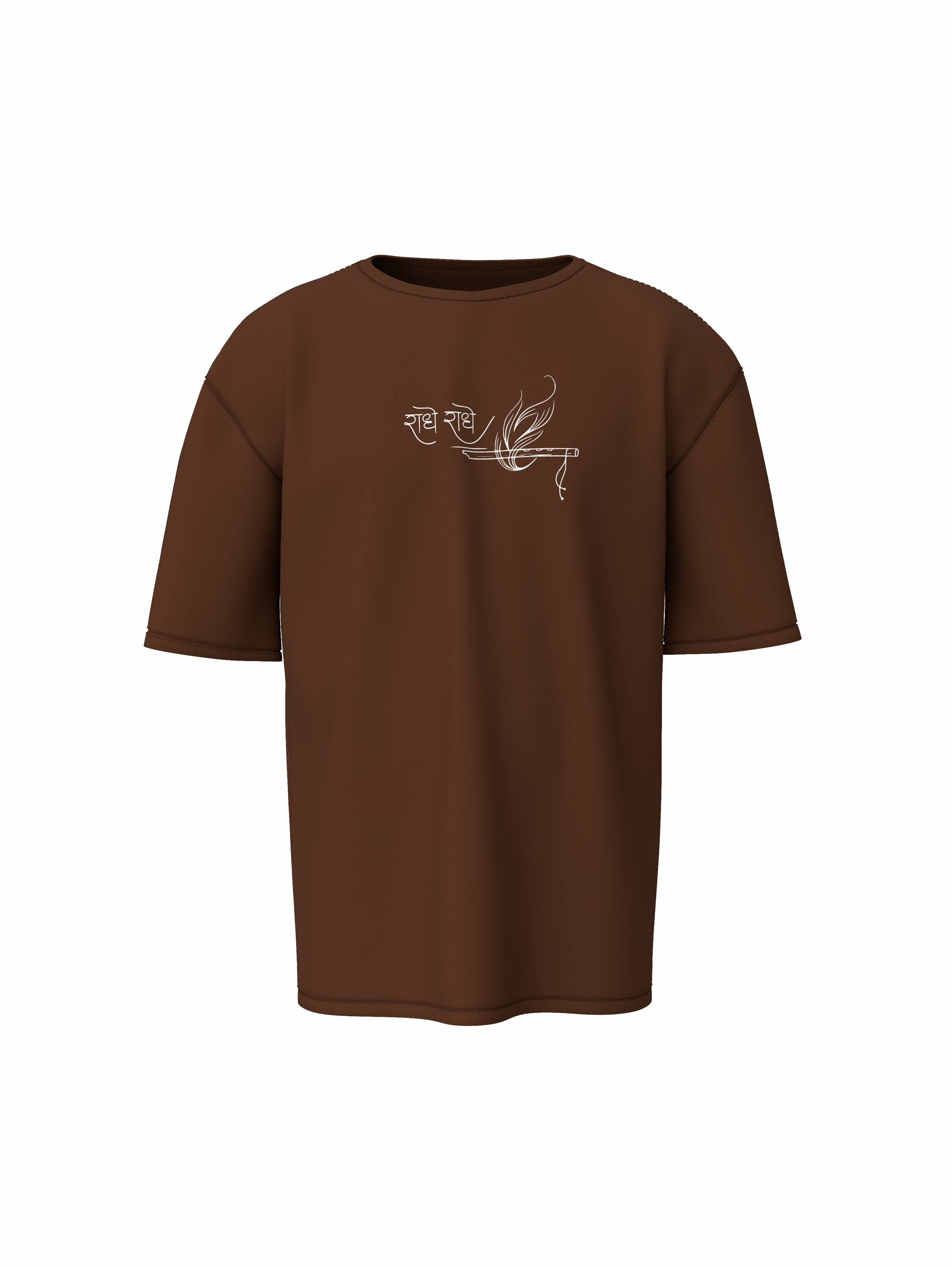 Kanha Spiritual Brown Unisex Oversized T-Shirt