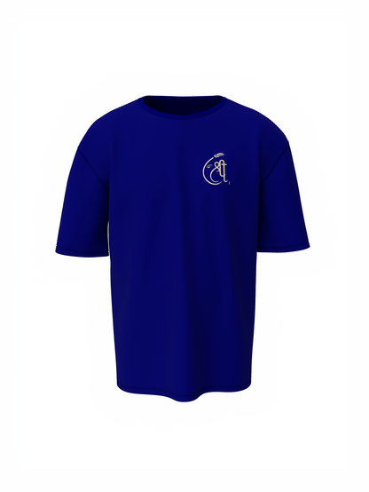 Shree Ganeshay Namah Spiritual Blue Unisex Oversized T-Shirt