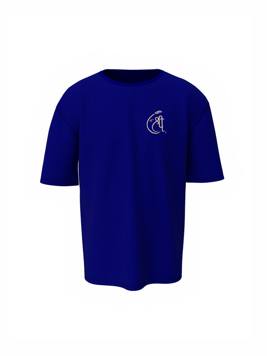 Shree Ganeshay Namah Spiritual Blue Unisex Oversized T-Shirt