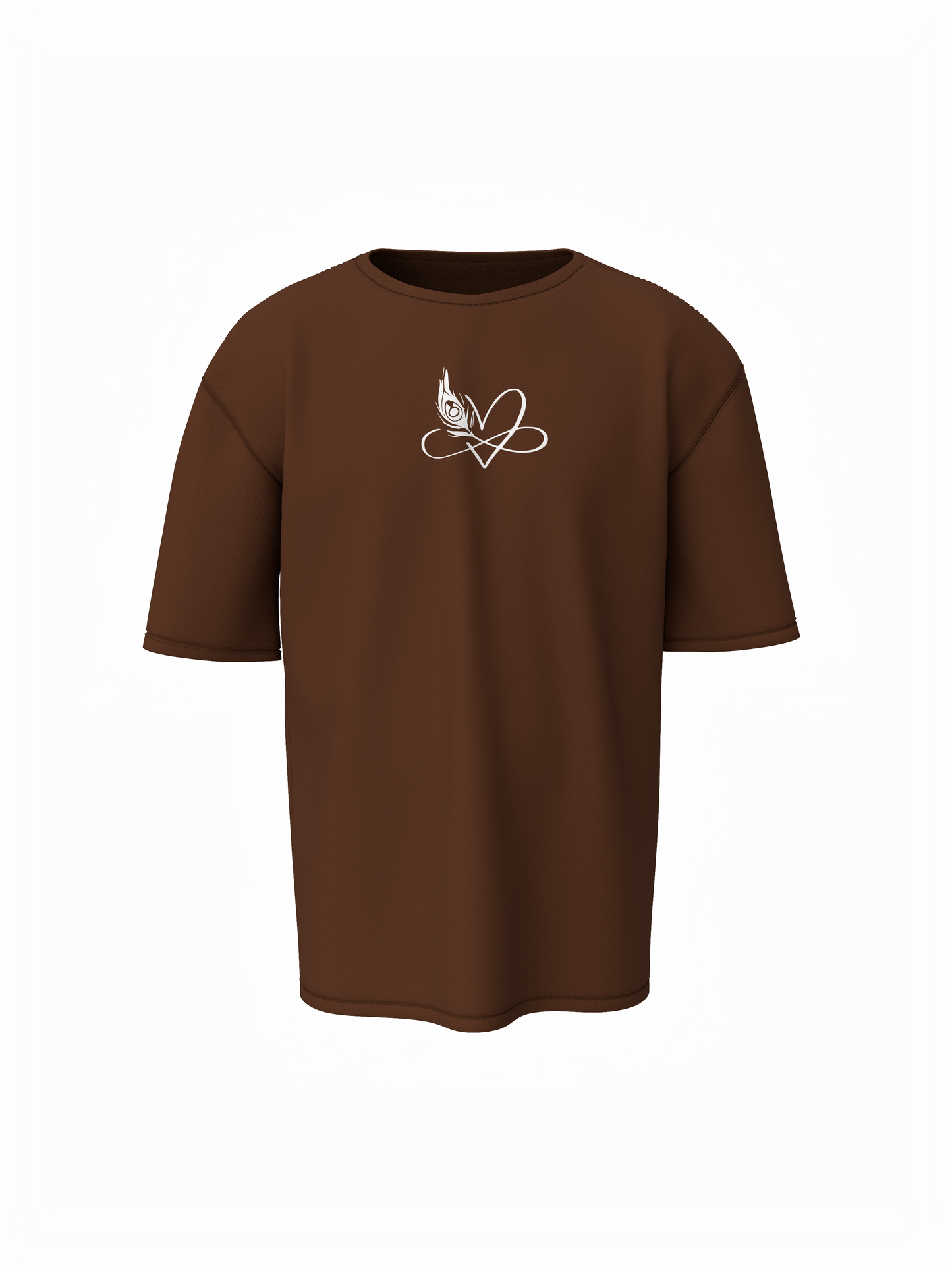 Radharani & Madhava Spiritual Brown Unisex Oversized T-Shirt