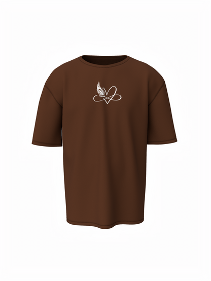 Radharani & Madhava Spiritual Brown Unisex Oversized T-Shirt