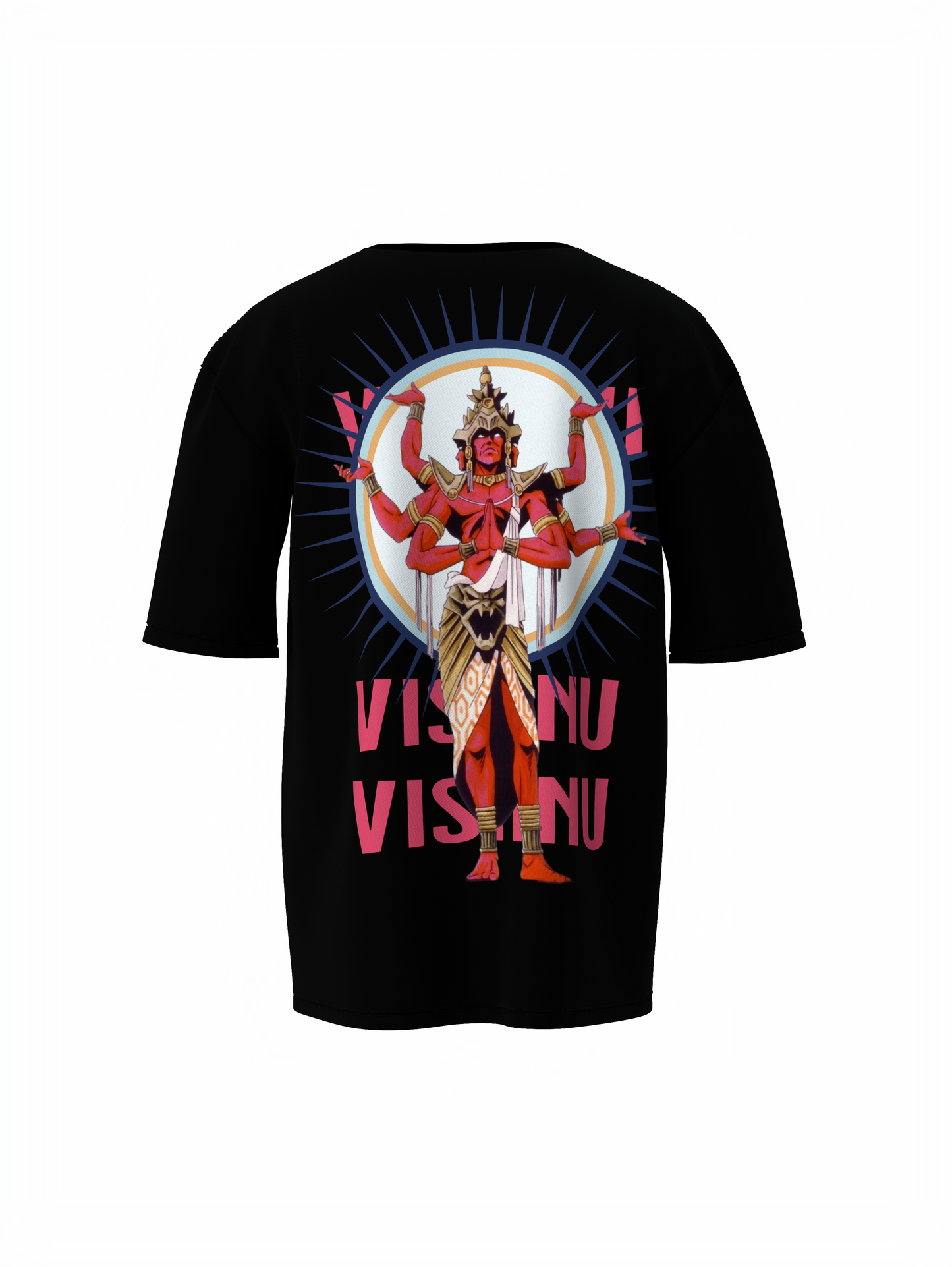Vishnudev Black Spiritual Unisex Oversized T-Shirt Style Wear