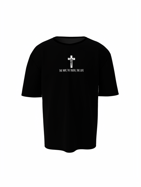 Lord Jesus Spiritual Black Oversized Unisex T-Shirt