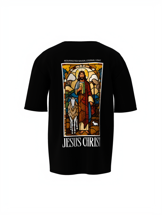 Lord Jesus Spiritual Black Oversized Unisex T-Shirt