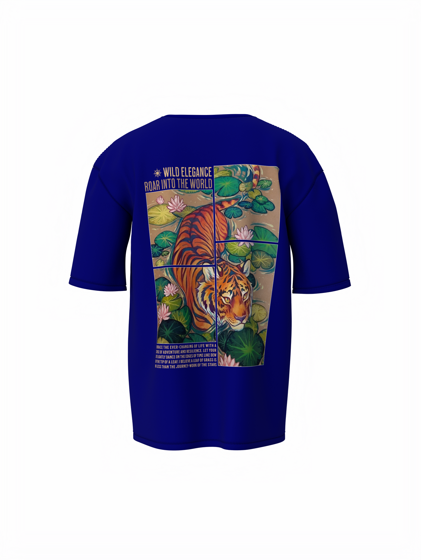 Dive Into The Wild Unisex Blue Oversized T-Shirt