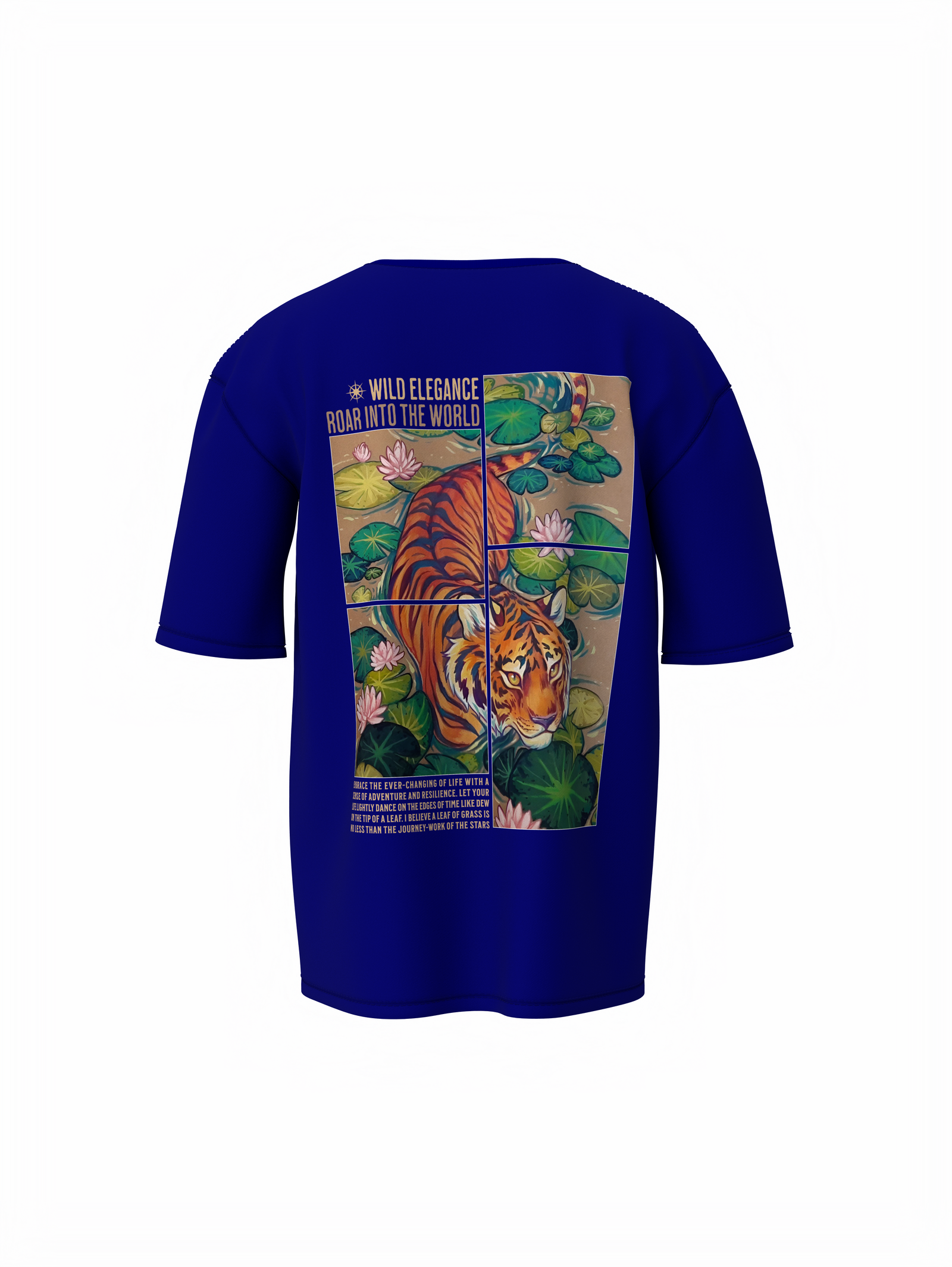 Dive Into The Wild Unisex Blue Oversized T-Shirt