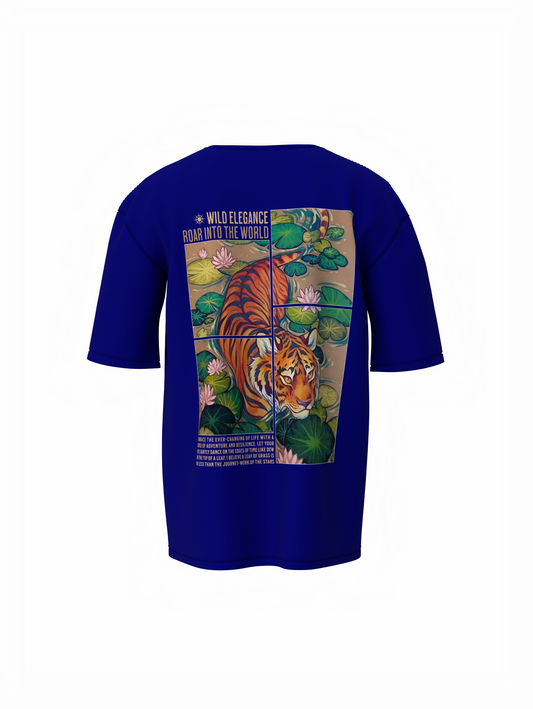 Dive Into The Wild Unisex Blue Oversized T-Shirt
