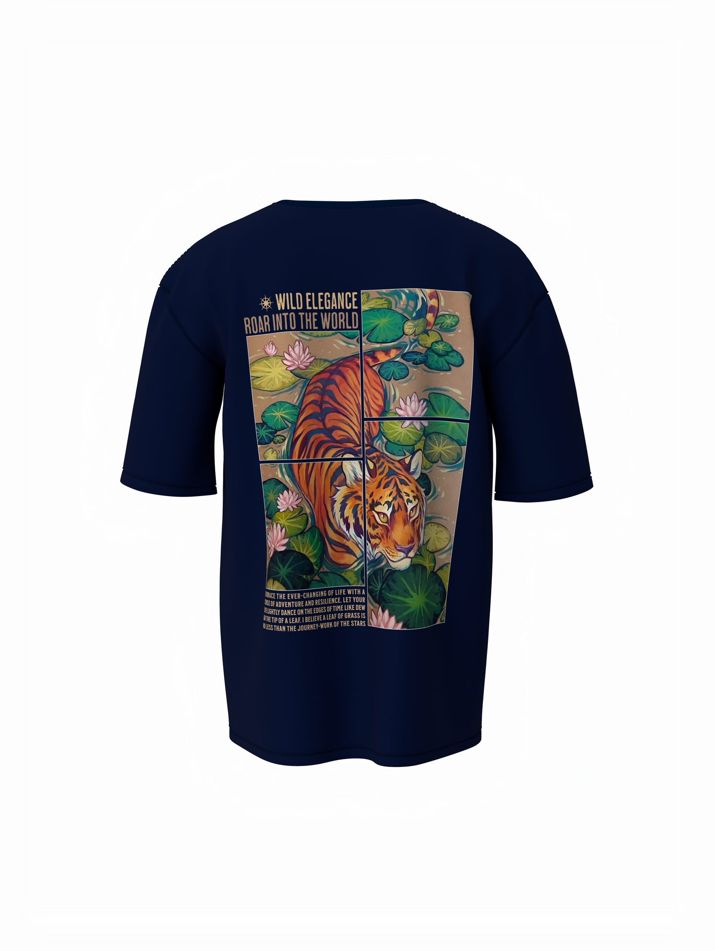 Dive Into The Wild Unisex Dark Blue Oversized T-Shirt