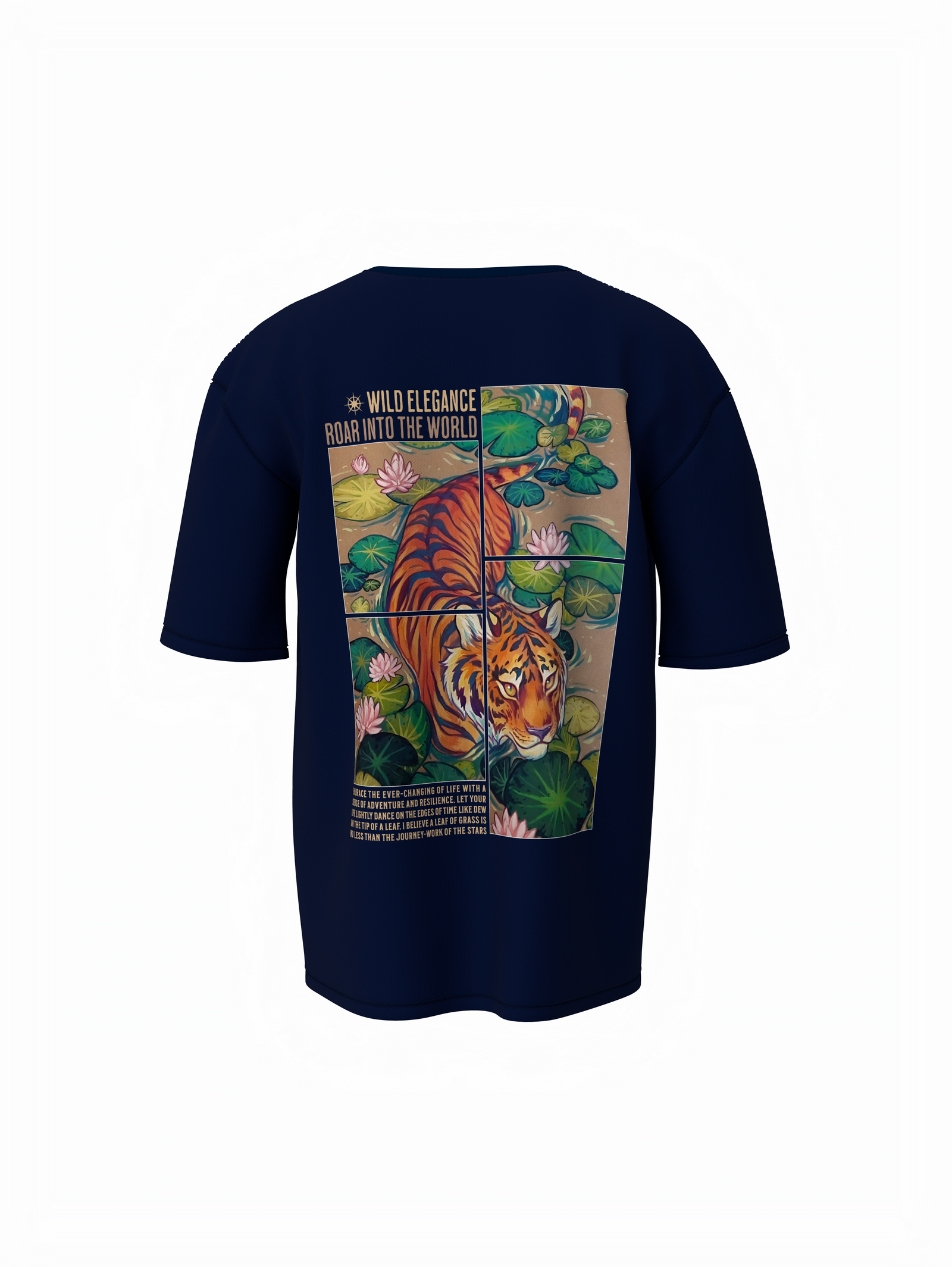 Dive Into The Wild Unisex Dark Blue Oversized T-Shirt