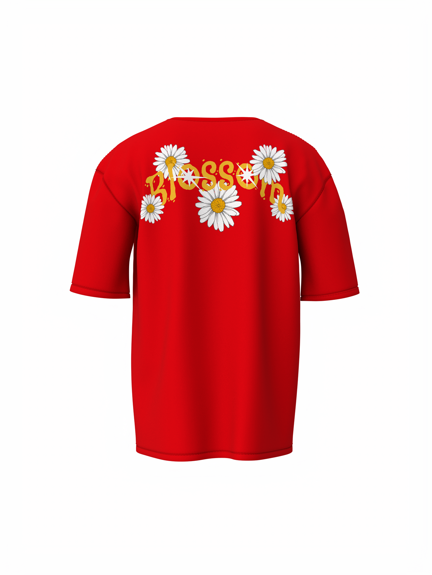 Blossom flower Unisex Red Oversized T-Shirt
