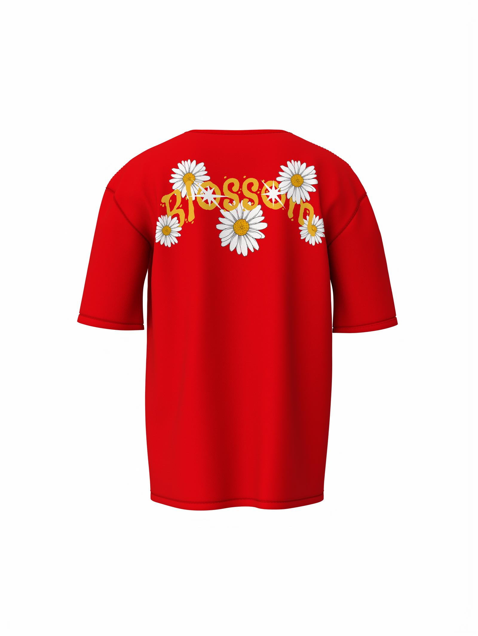Blossom flower Unisex Red Oversized T-Shirt