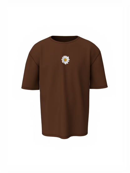 Blossom Flower Unisex Brown Oversized T-Shirt Casual Wear
