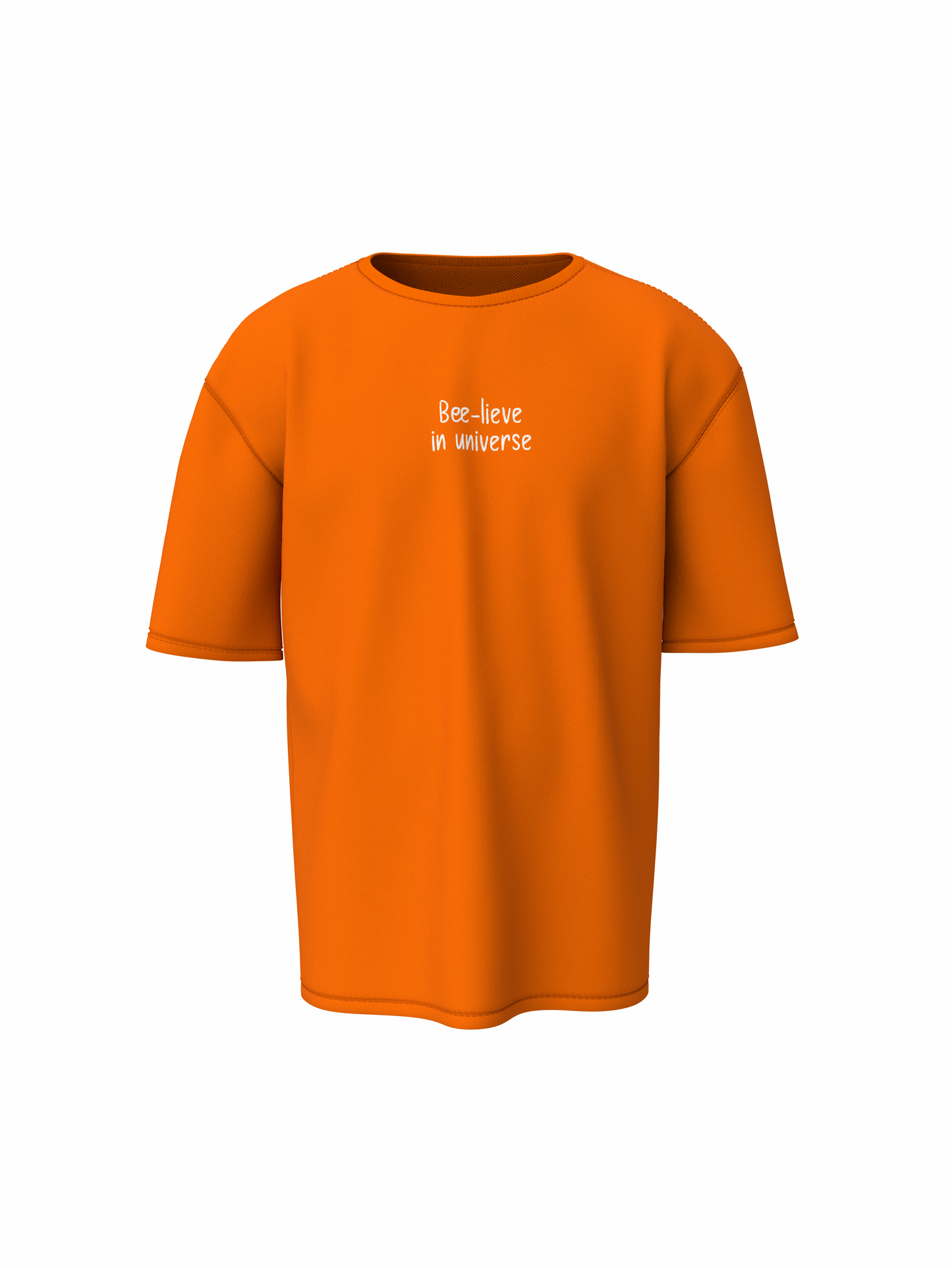 Bee-Lieve Unisex Orange Oversized T-Shirt Cool Casual Tee