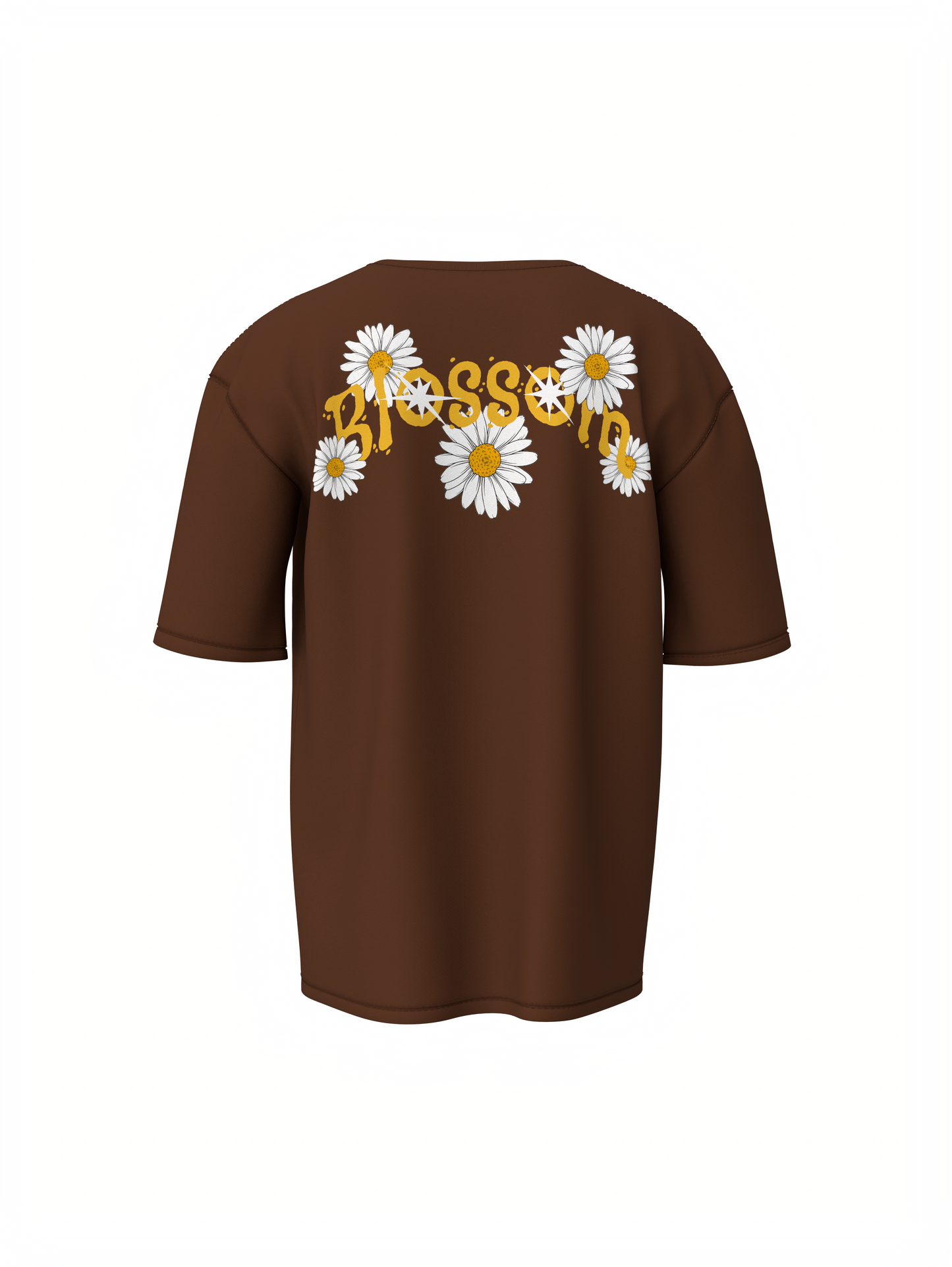 Blossom Flower Unisex Brown Oversized T-Shirt Casual Wear