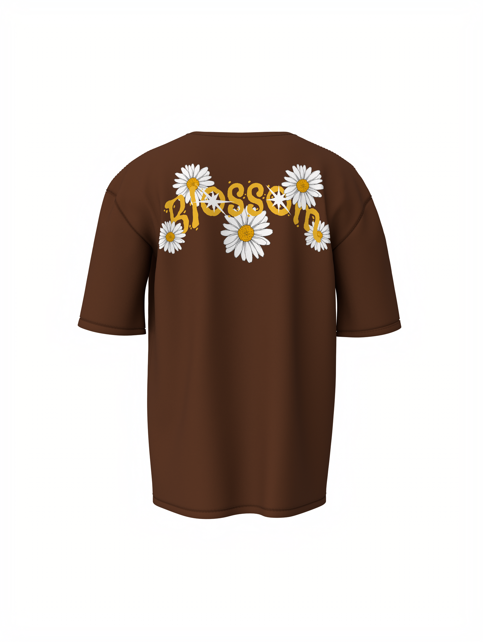 Blossom Flower Unisex Brown Oversized T-Shirt Casual Wear