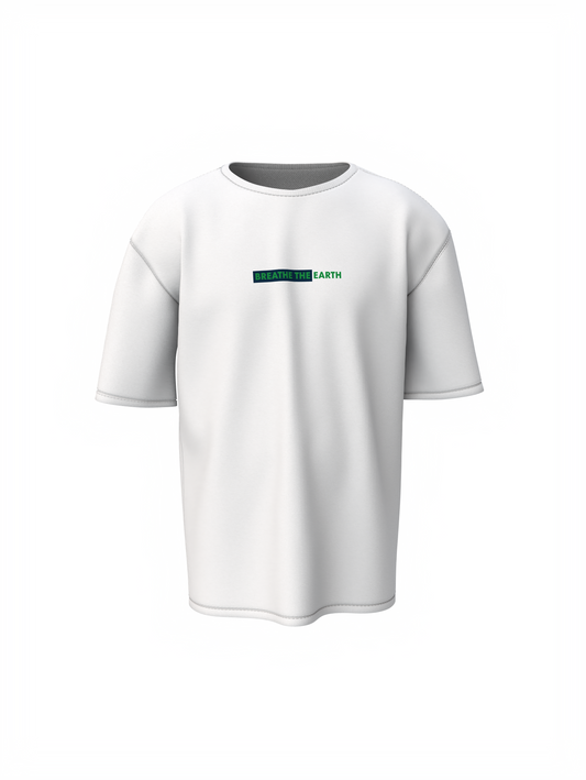 Earth Life Unisex White Oversized T-Shirt