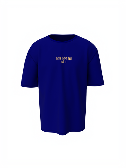 Dive Into The Wild Unisex Blue Oversized T-Shirt