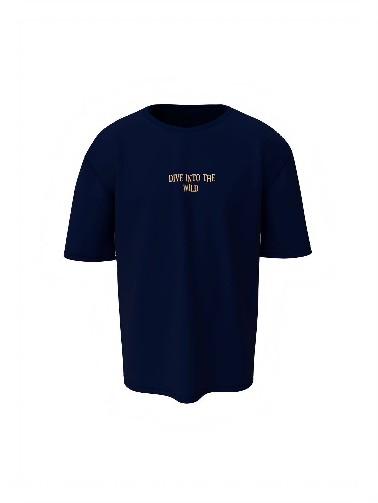 Dive Into The Wild Unisex Dark Blue Oversized T-Shirt