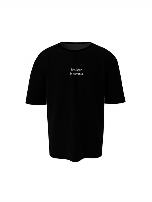 Bee-Lieve Unisex Black Oversized T-Shirt