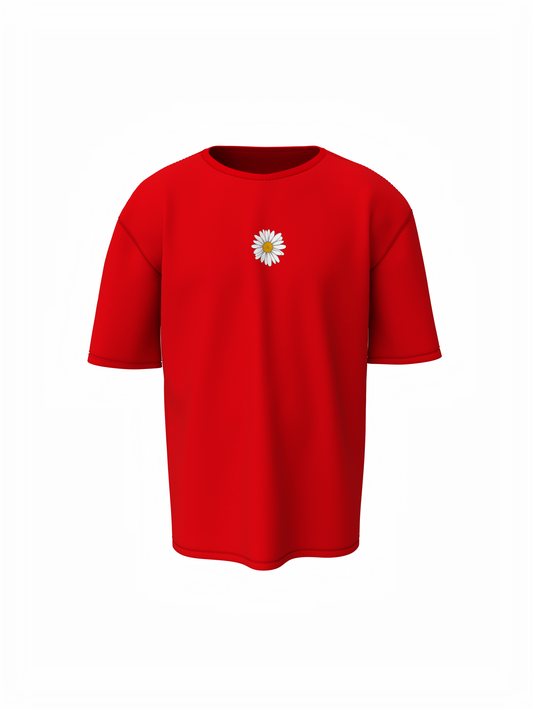 Blossom flower Unisex Red Oversized T-Shirt