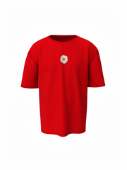 Blossom flower Unisex Red Oversized T-Shirt