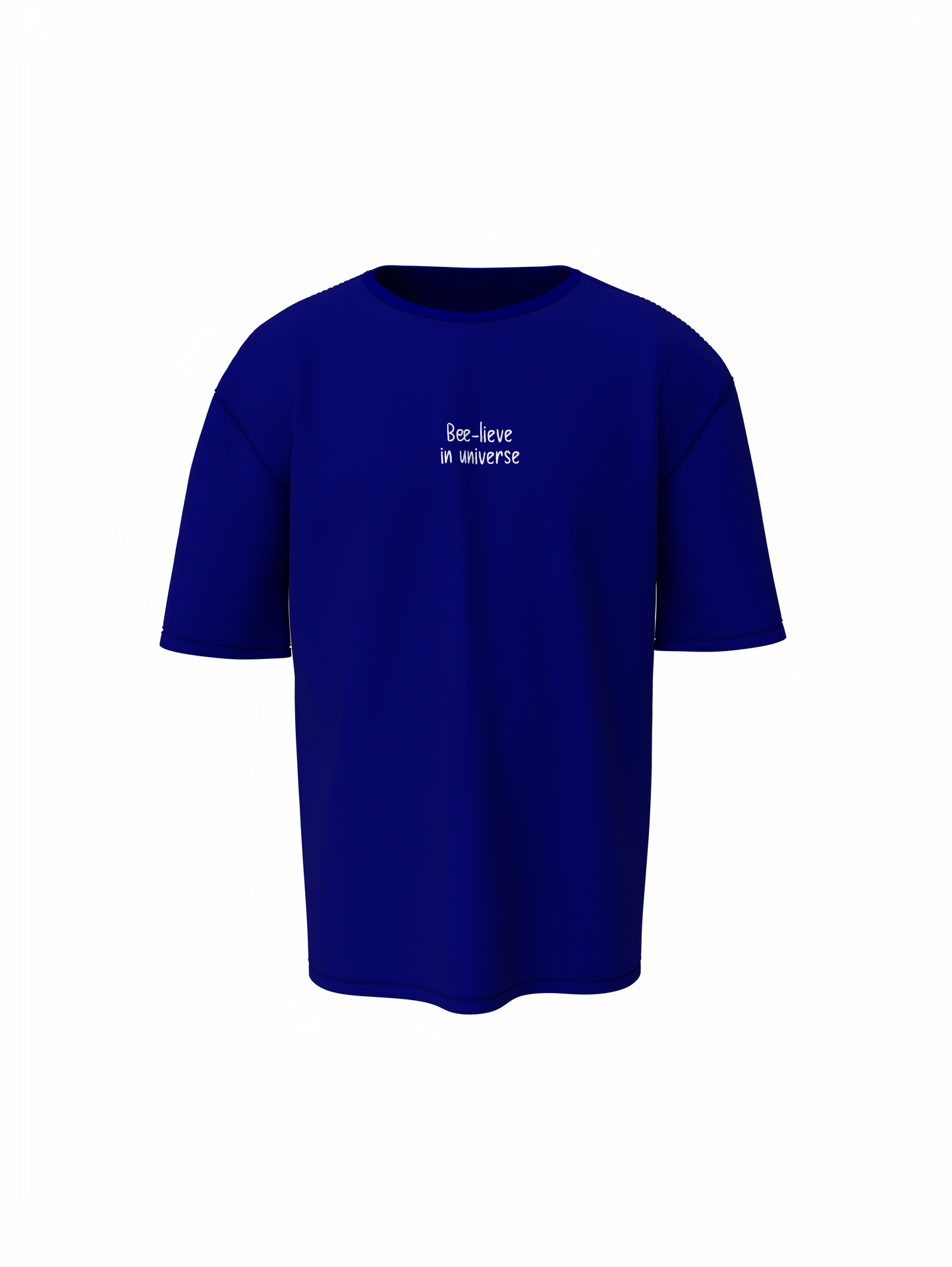 Bee-Lieve Unisex Blue Oversized T-Shirt Fashionable Everyday