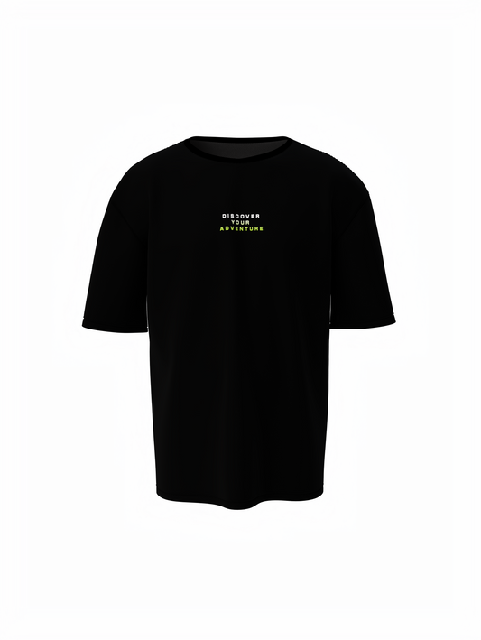Nature train Graphic Unisex Black Oversized T-Shirt