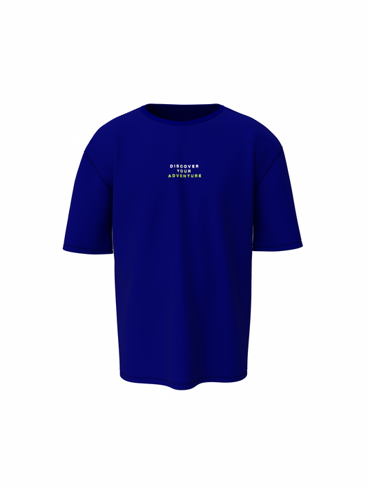 Nature train Graphic Unisex Blue Oversized T-Shirt