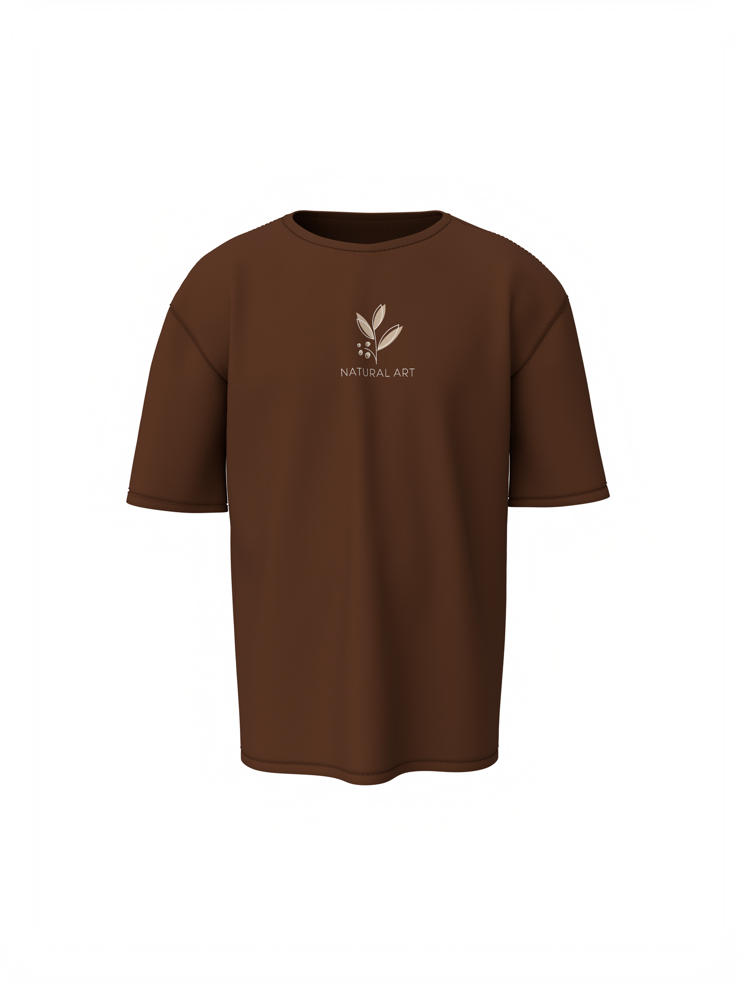 Blooming Graphic Unisex Brown Oversized T-Shirt