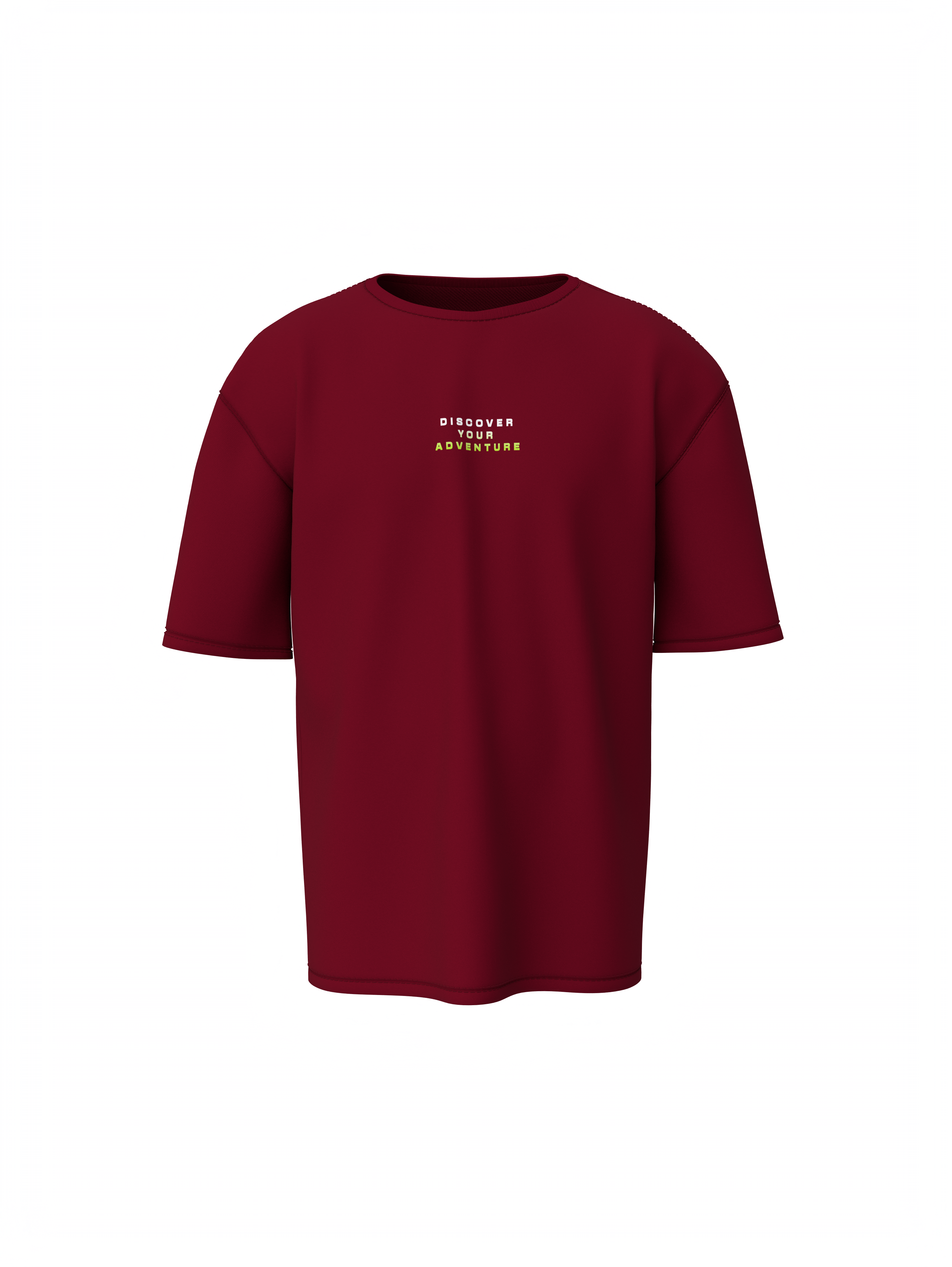 Nature train Graphic Unisex Maroon Oversized T-Shirt