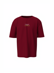 Nature train Graphic Unisex Maroon Oversized T-Shirt