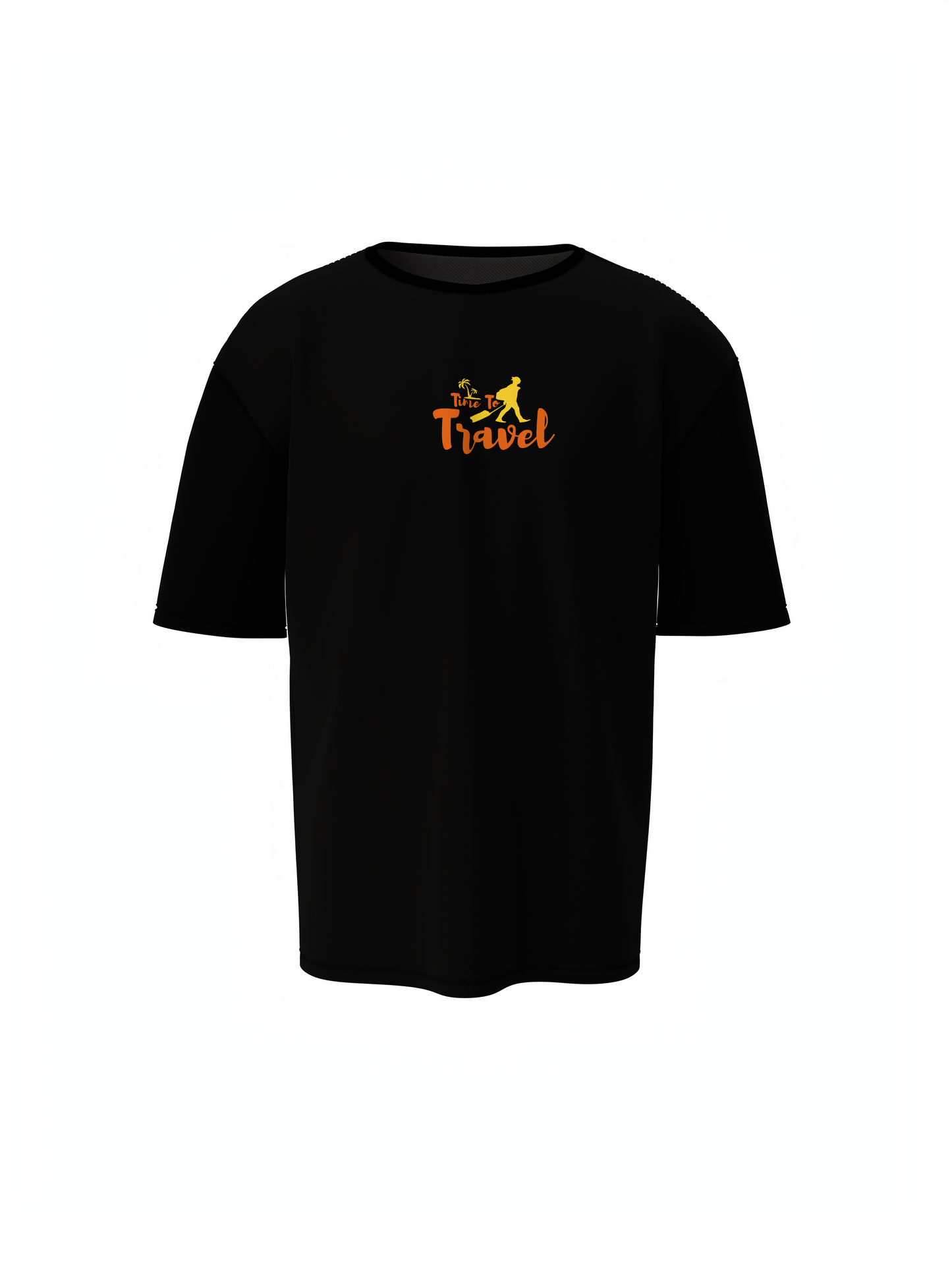 Wavecore Graphic Unisex Black Oversized T-Shirt