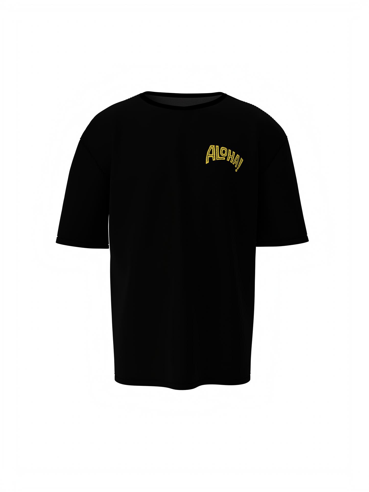 Aloha Graphic Black Oversized T-Shirt Stylish Casual Look