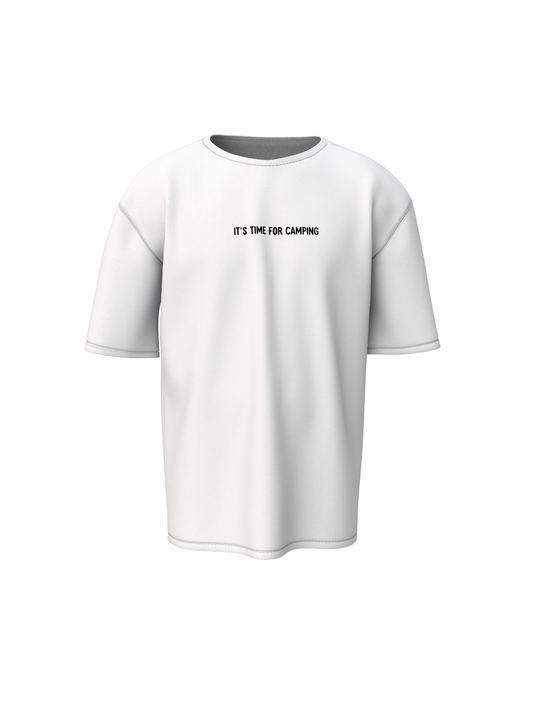 Campervan Graphic Unisex White Oversized T-Shirt